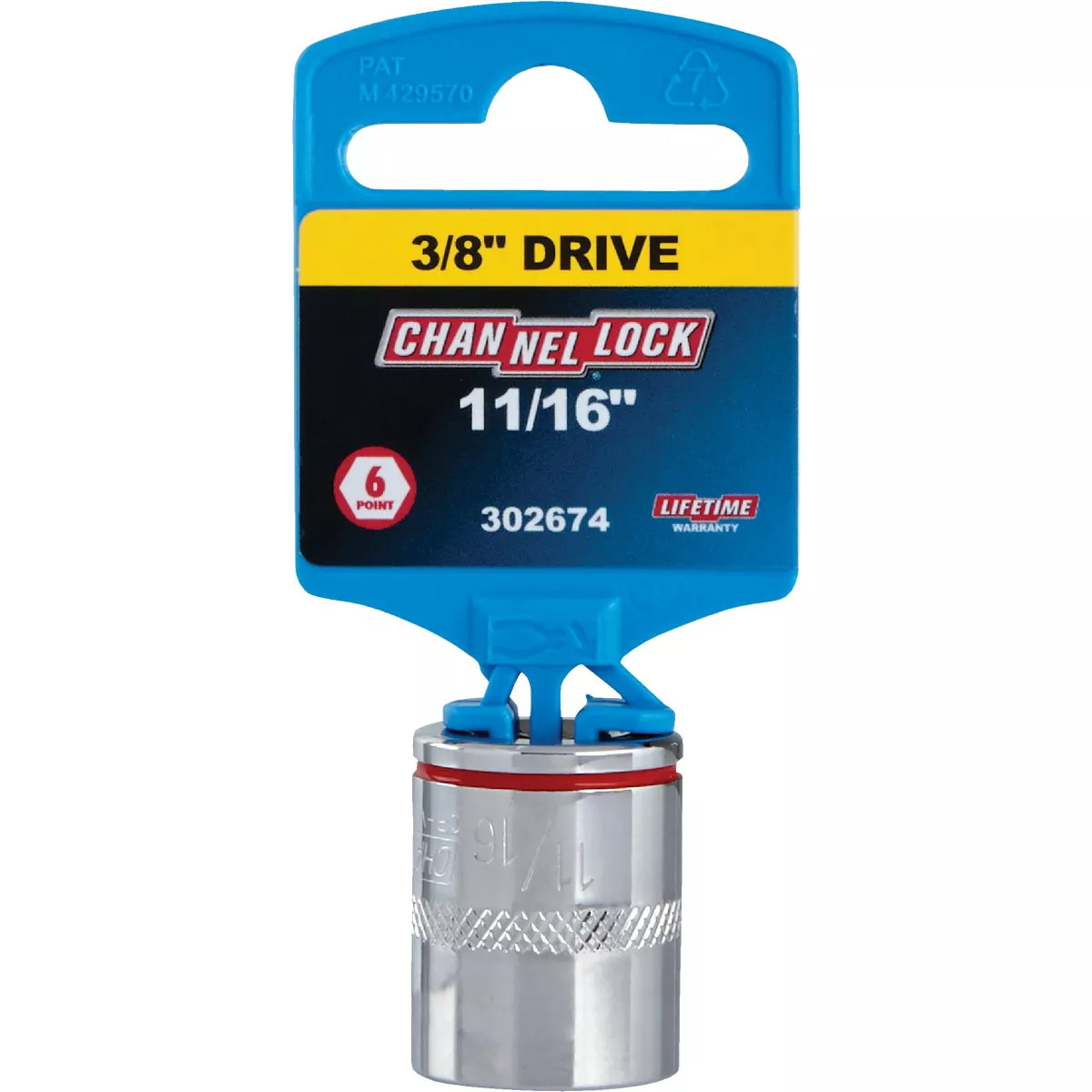 Channellock 3/8 In. Drive 11/16 In. 6-Point Shallow Standard Socket - photo 2