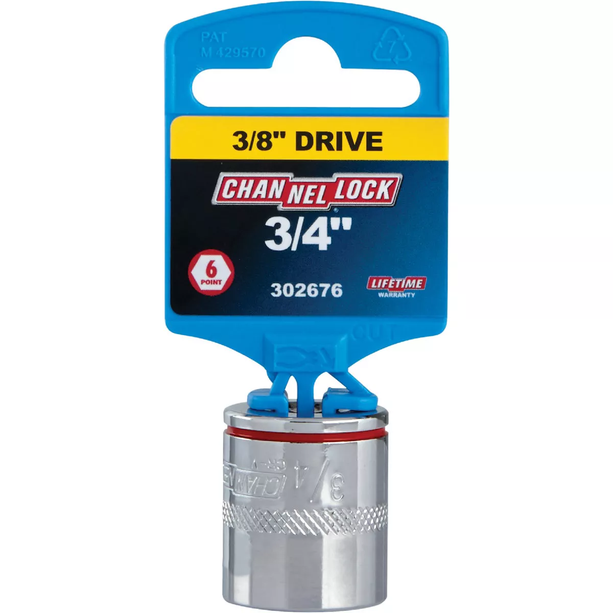 Channellock 3/8 In. Drive 3/4 In. 6-Point Shallow Standard Socket - photo 2