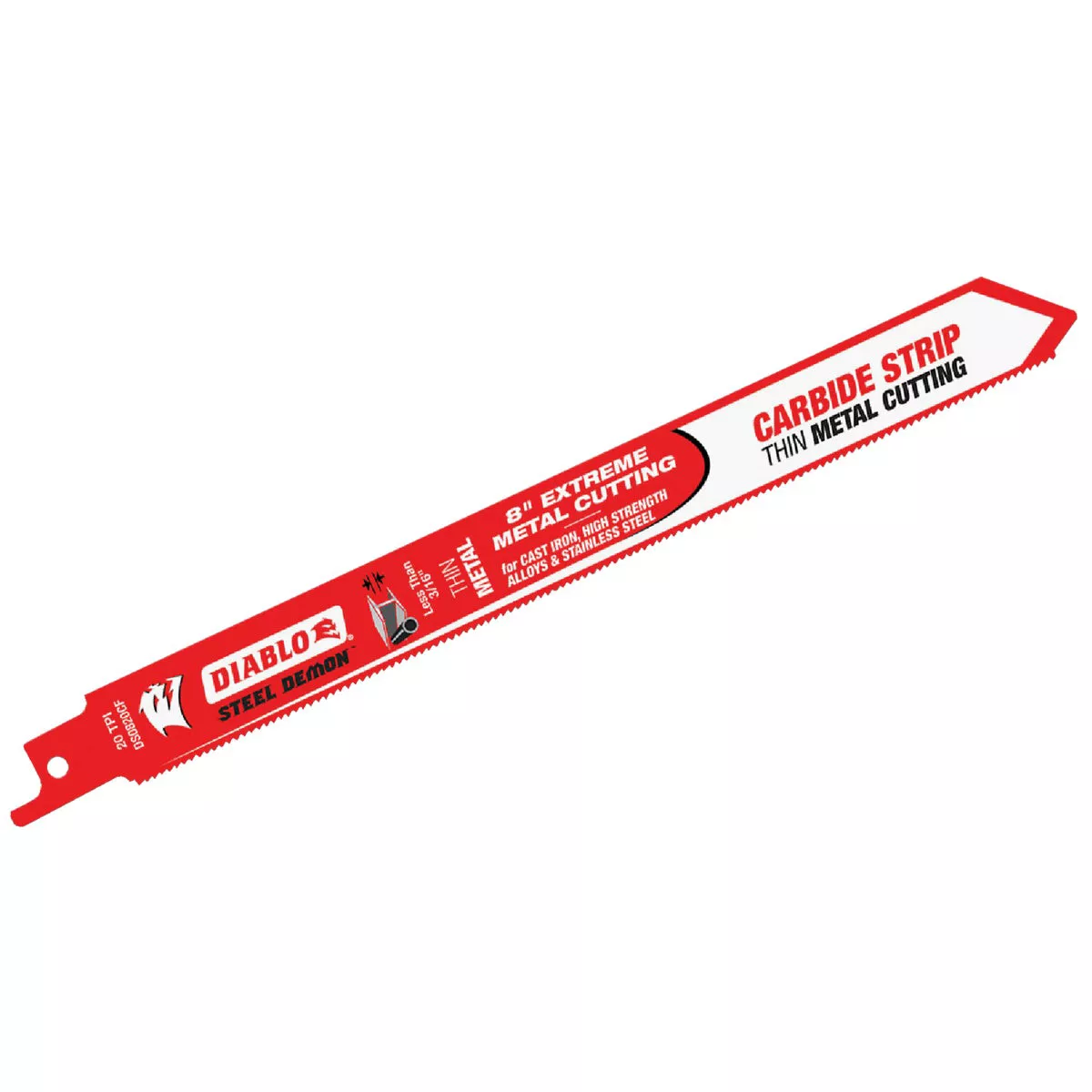 Diablo Steel Demon 8 In. 20 TPI Carbide Thin Metal Reciprocating Saw Blade