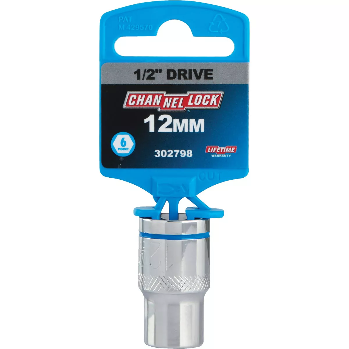 Channellock 1/2 In. Drive 12 mm 6-Point Shallow Metric Socket - photo 2