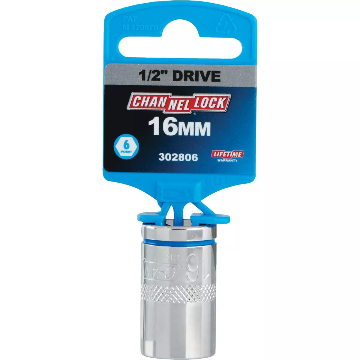Channellock 1/2 In. Drive 16 mm 6-Point Shallow Metric Socket - photo 2