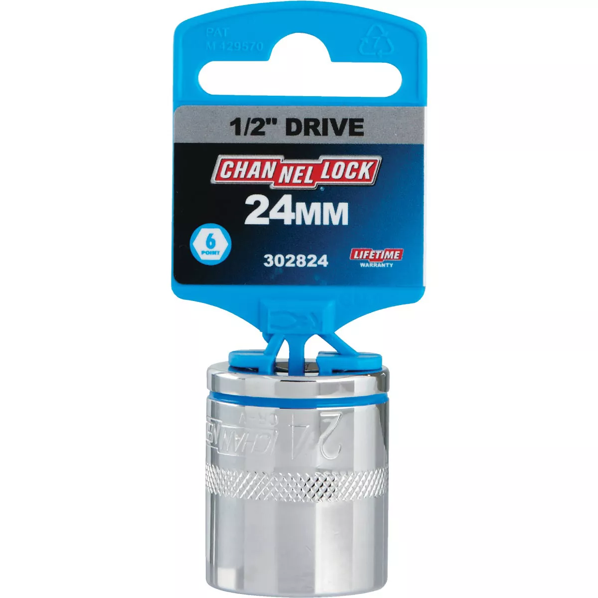 Channellock 1/2 In. Drive 24 mm 6-Point Shallow Metric Socket - photo 2