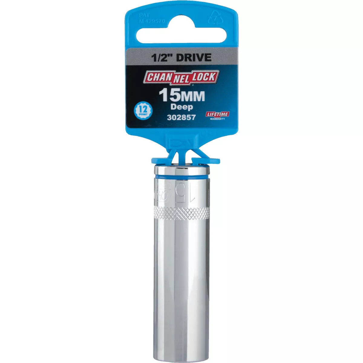 Channellock 1/2 In. Drive 15 mm 12-Point Deep Metric Socket - photo 2