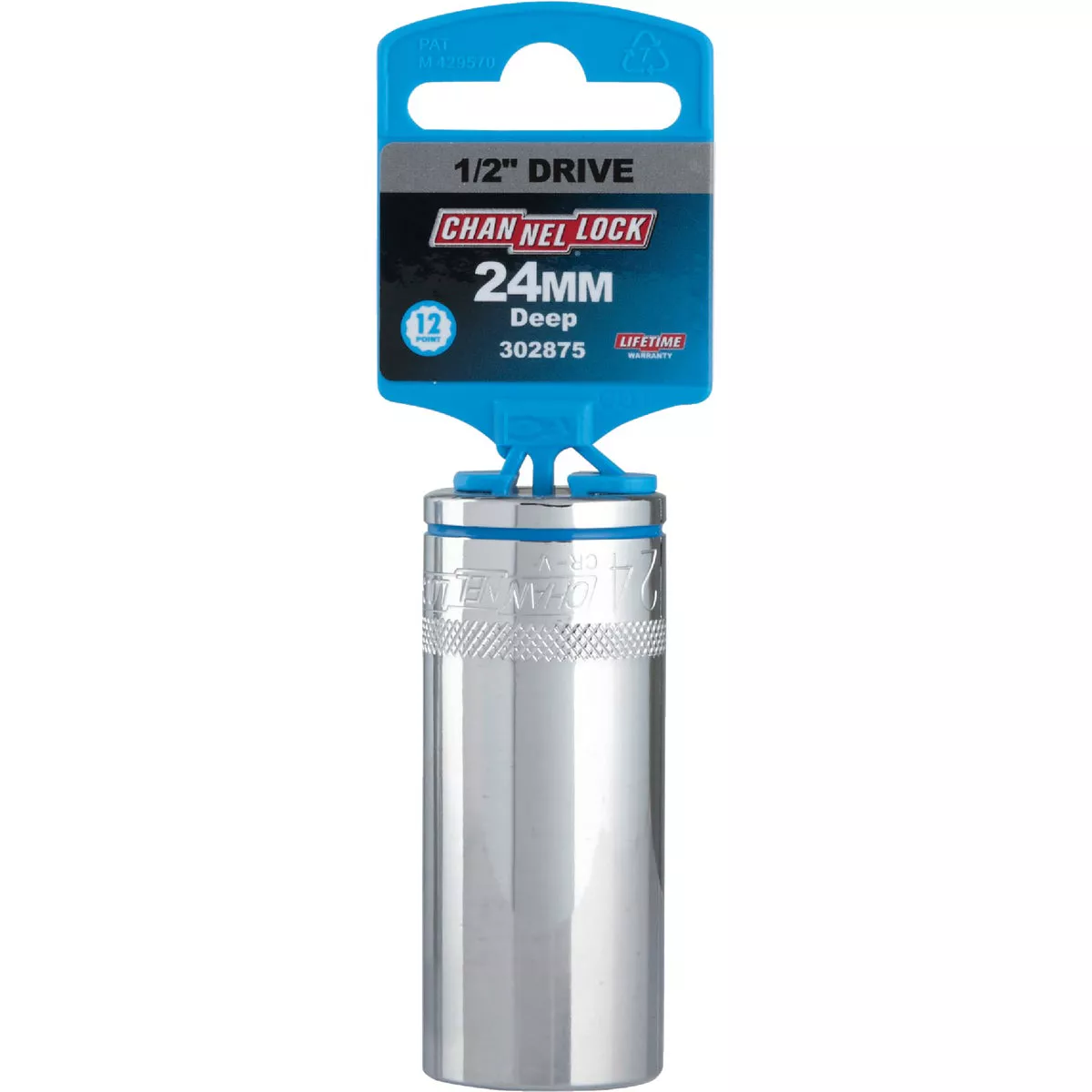 Channellock 1/2 In. Drive 24 mm 12-Point Deep Metric Socket - photo 2