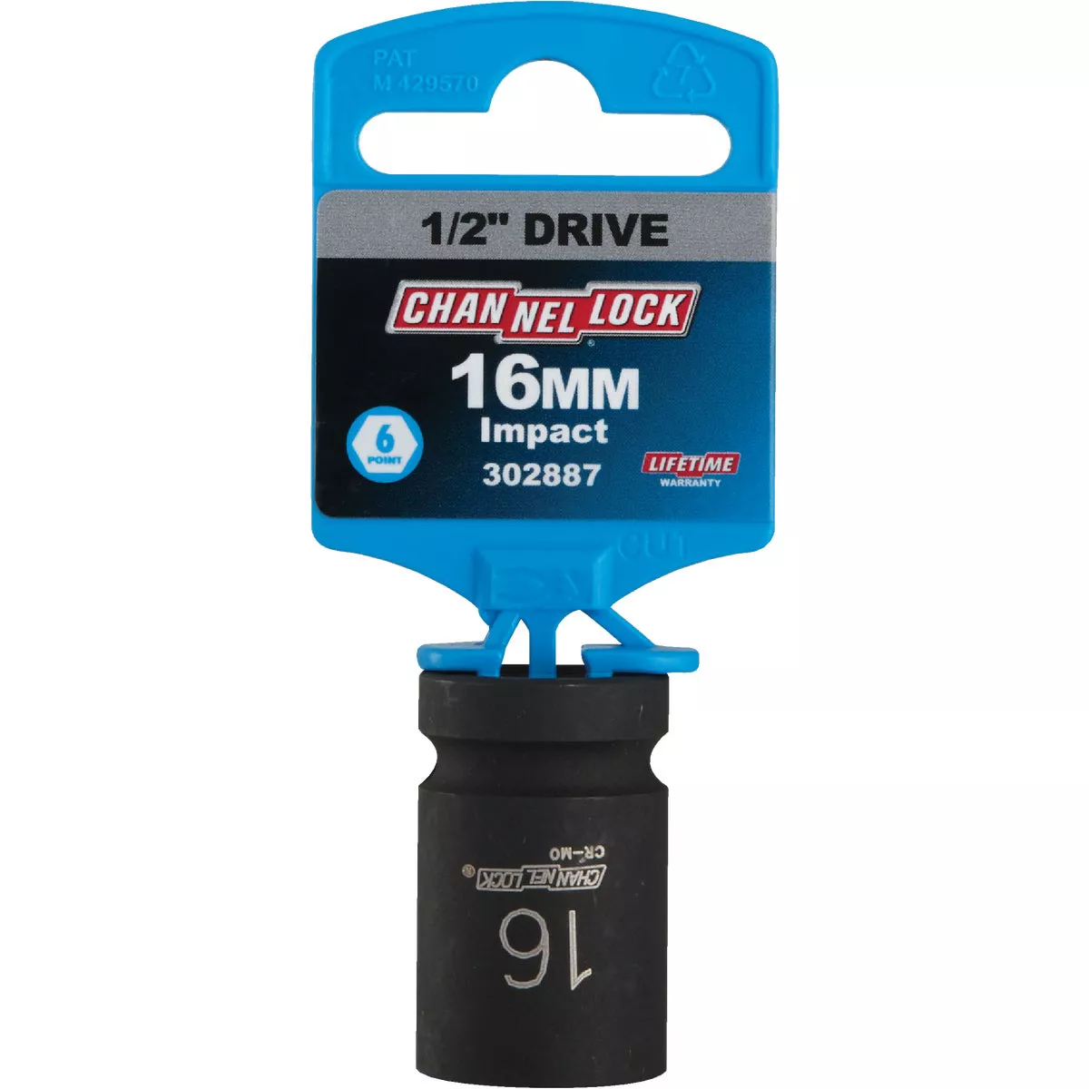 Channellock 1/2 In. Drive 16 mm 6-Point Shallow Metric Impact Socket - photo 2
