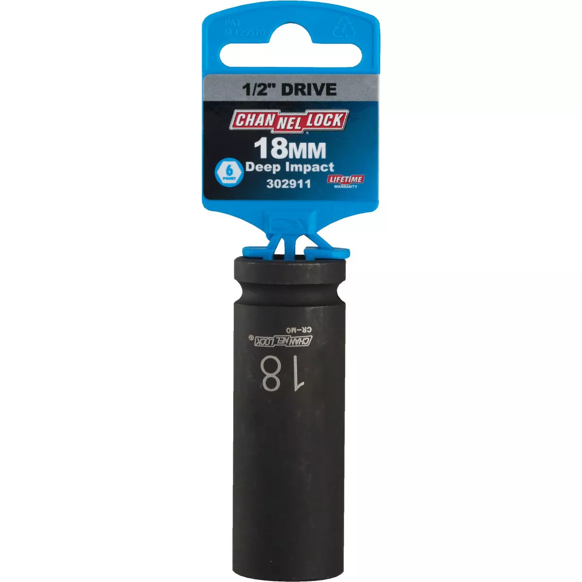 Channellock 1/2 In. Drive 18 mm 6-Point Deep Metric Impact Socket - photo 2