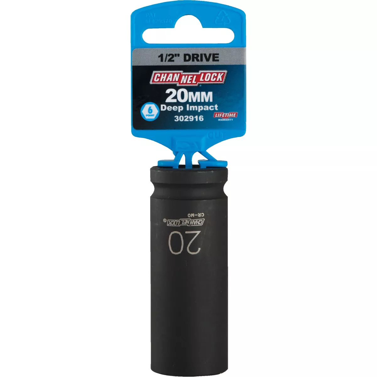 Channellock 1/2 In. Drive 20 mm 6-Point Deep Metric Impact Socket - photo 2