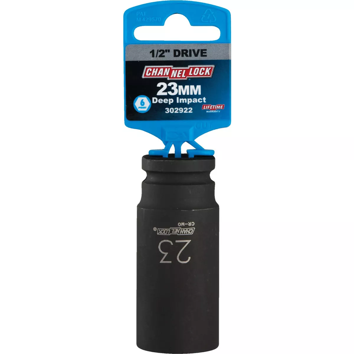 Channellock 1/2 In. Drive 23 mm 6-Point Deep Metric Impact Socket - photo 2