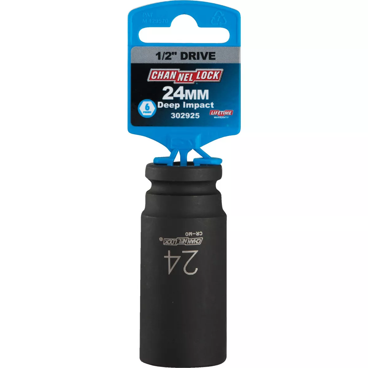 Channellock 1/2 In. Drive 24 mm 6-Point Deep Metric Impact Socket - photo 2