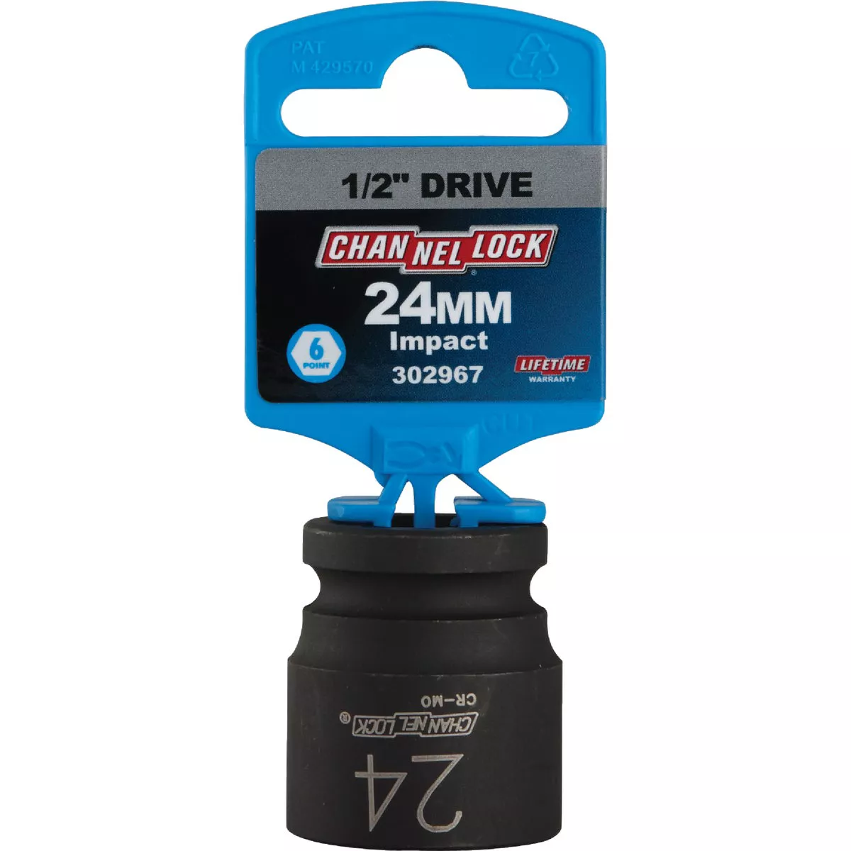 Channellock 1/2 In. Drive 24 mm 6-Point Shallow Metric Impact Socket - photo 2