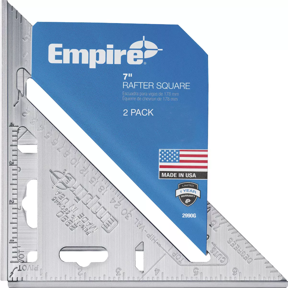 Empire Magnum 7 In. Aluminum Heavy-Duty Rafter Square (2-Pack)