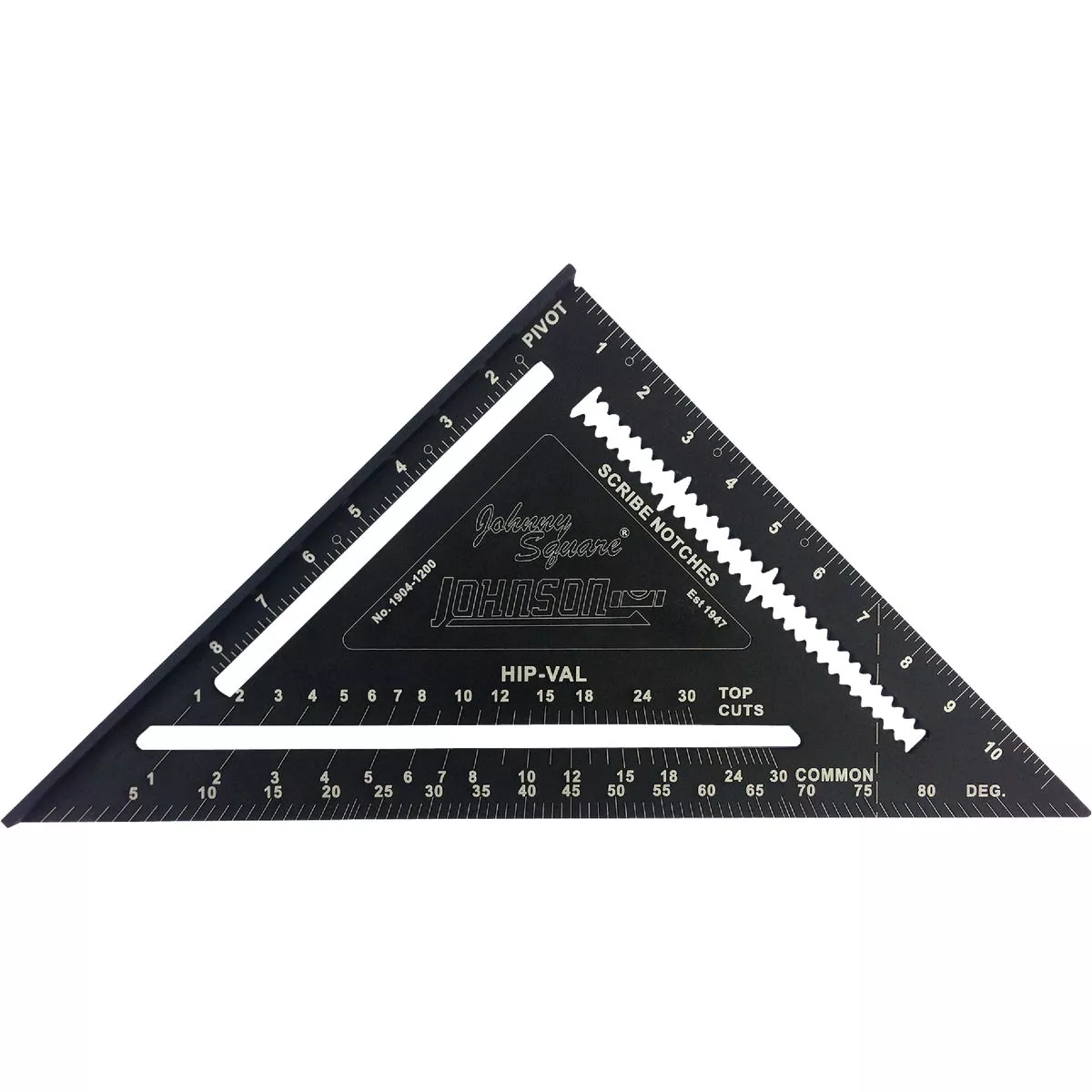 Johnson Level Johnny Square 12 In. Aluminum Professional Easy-Read Rafter Square