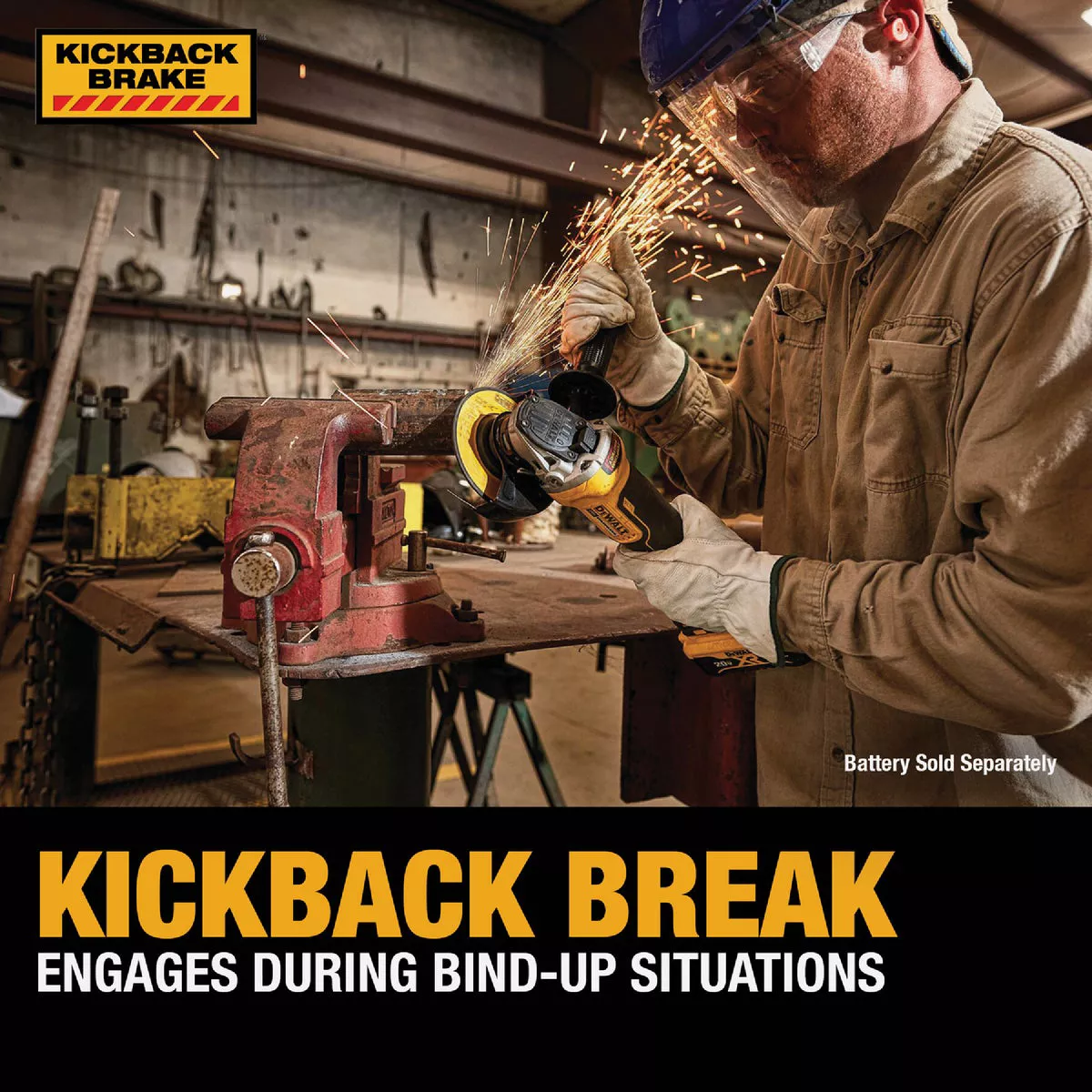 DEWALT 20V MAX XR 4-1/2 In. Brushless Small Cordless Angle Grinder with Paddle Switch (Tool Only) - photo 6