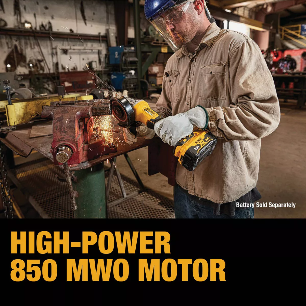 DEWALT 20V MAX XR 4-1/2 In. Brushless Small Cordless Angle Grinder with Paddle Switch (Tool Only) - photo 2