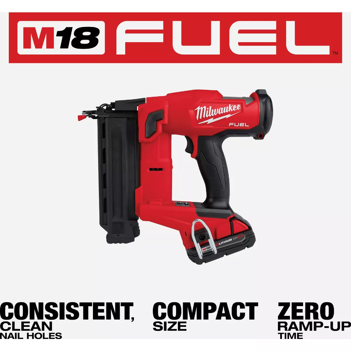Milwaukee M18 FUEL 18-Volt Lithium-Ion Brushless Cordless Gen II 18-Gauge Brad Nailer W/25 ft. Compact Auto Lock Tape Measure