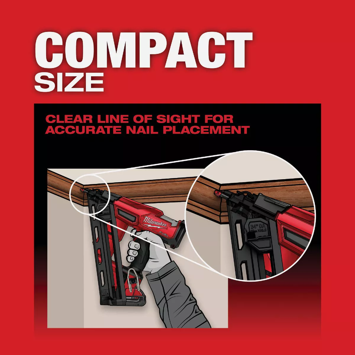 Milwaukee M18 FUEL Brushless 15-Gauge 2-1/2 In. Angled Cordless Finish Nailer Kit with 2.0 Ah Battery & Charger - photo 4
