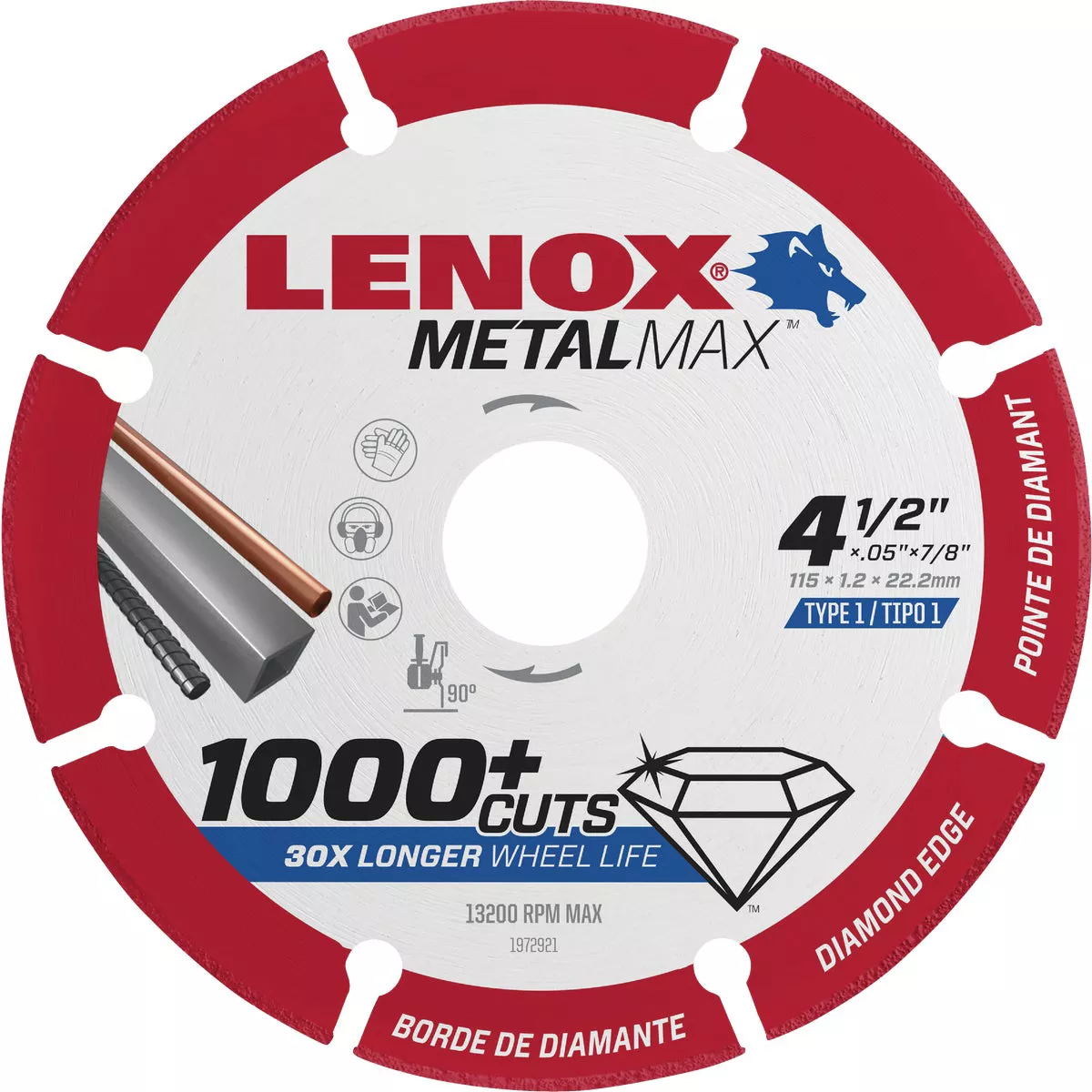 Lenox MetalMax 4-1/2 In. Segmented Rim Dry Cut Diamond Blade