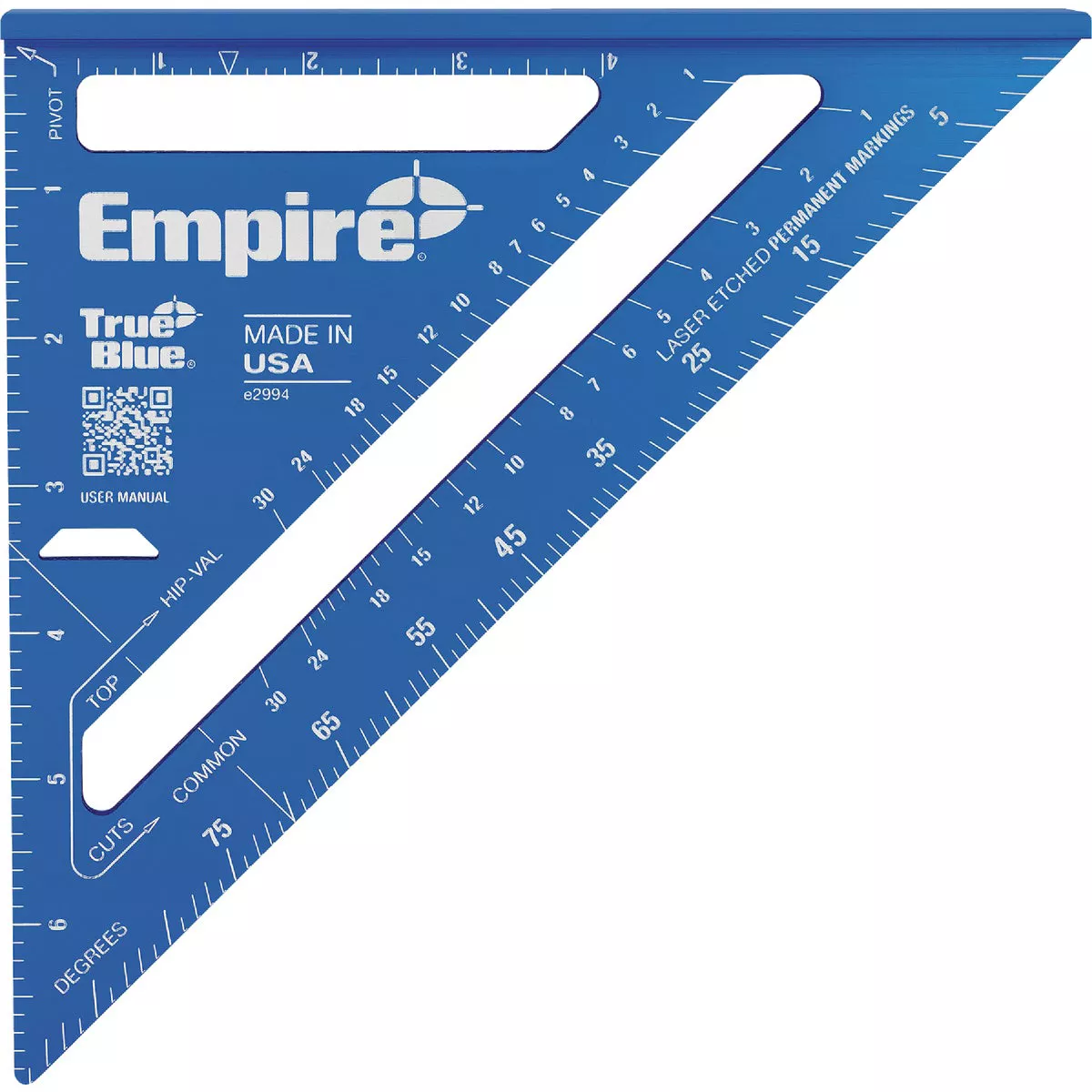 Empire True Blue 7 In. Aluminum Laser Etched Rafter Square
