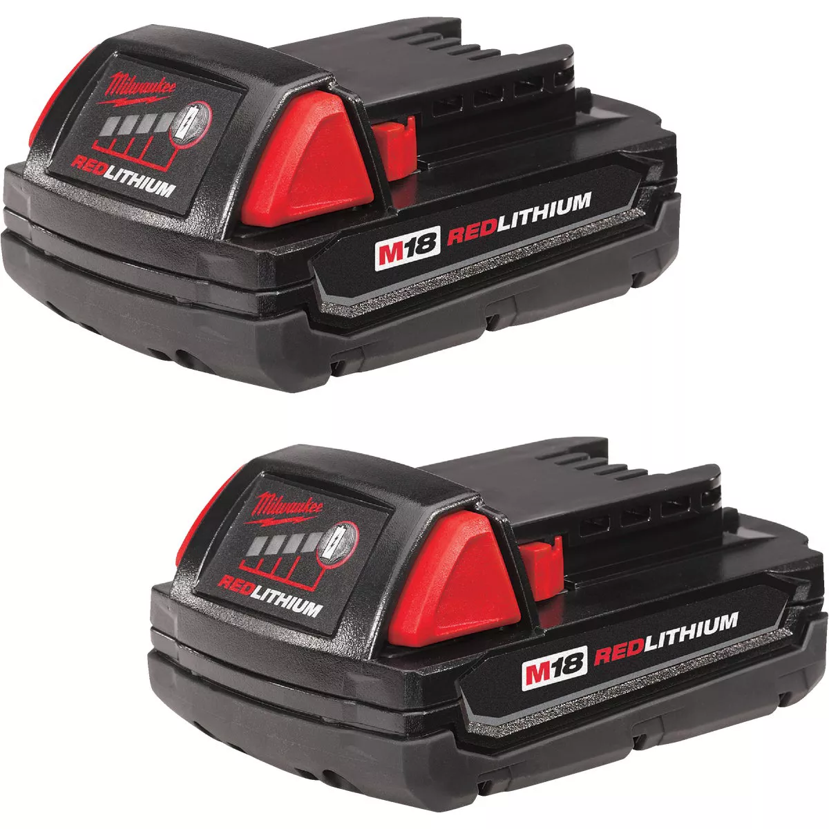 Milwaukee M18 REDLITHIUM 18 Volt Lithium-Ion 1.5 Ah Compact Tool Battery (2-Pack)