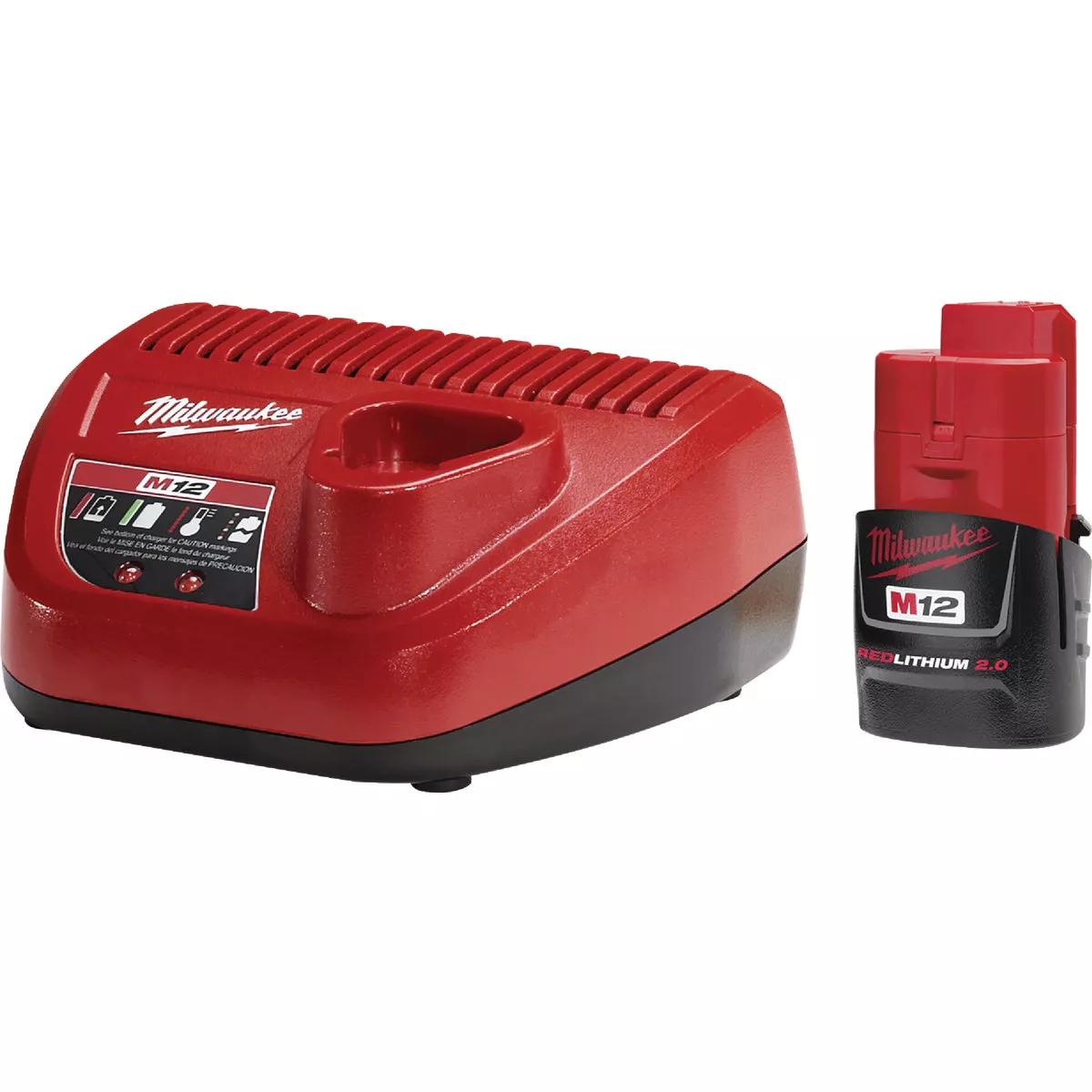 Milwaukee M12 REDLITHIUM Lithium-Ion 2.0 Ah Compact Battery Pack & Charger Starter Kit - photo 2