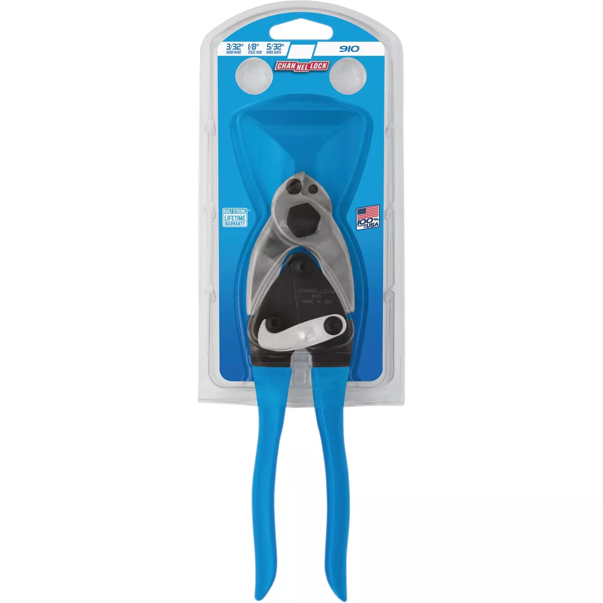 Channellock 9 In. 3/32 In. Hardwire & 5/32 In. Wire Rope Cable Cutter - photo 2