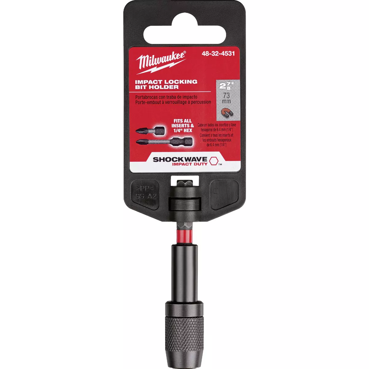 Milwaukee SHOCKWAVE 2-7/8 In. Magnetic Impact Locking Bit Holder