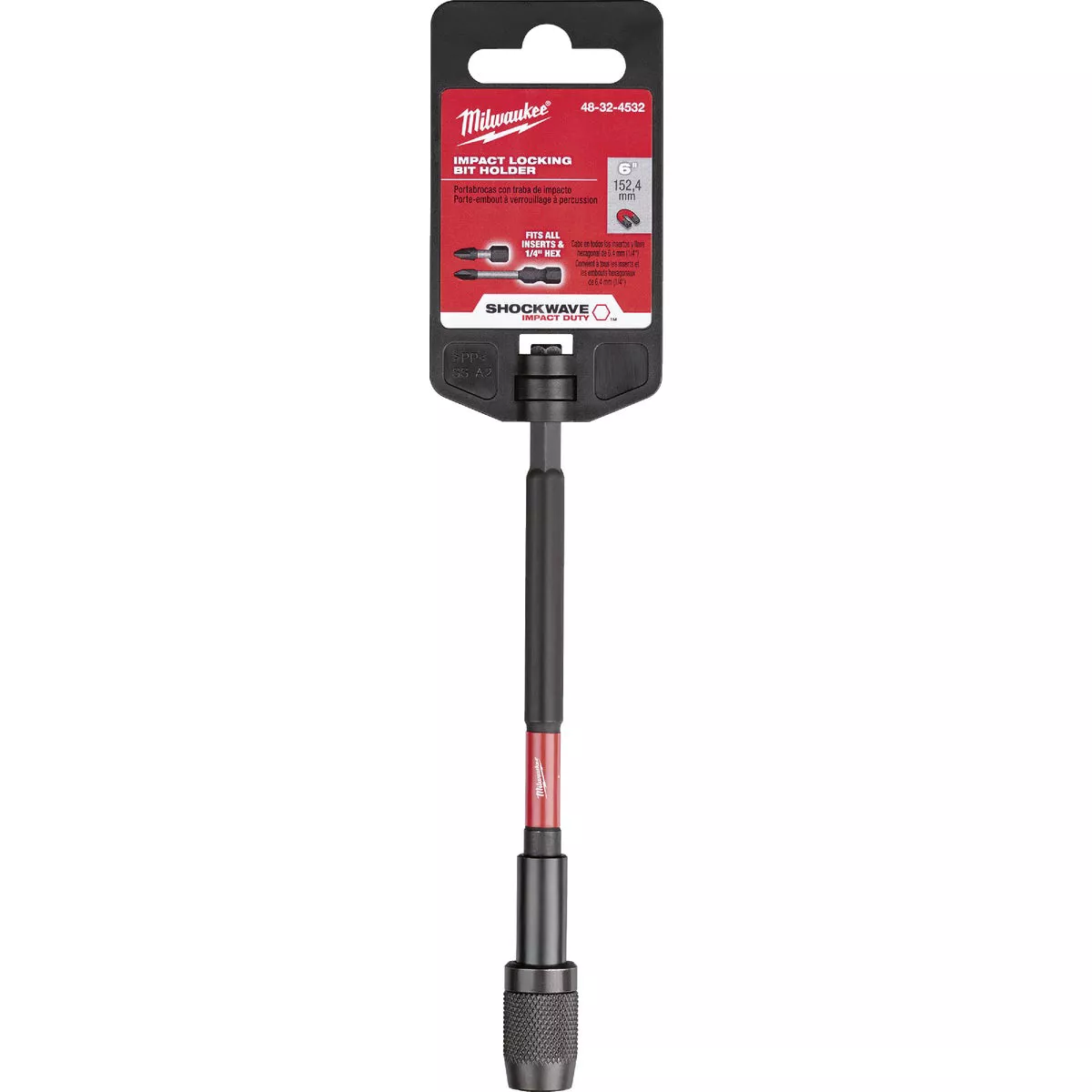 Milwaukee SHOCKWAVE 6 In. Magnetic Impact Locking Bit Holder