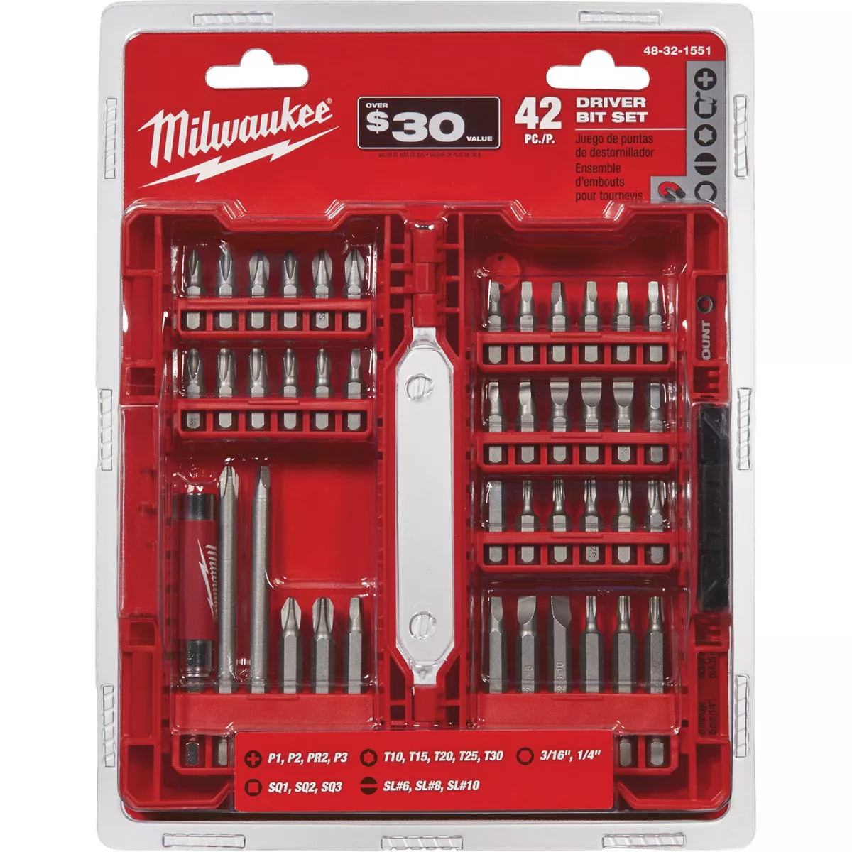 Milwaukee SHOCKWAVE Impact Drive Bit Set (42-Piece) - photo 2