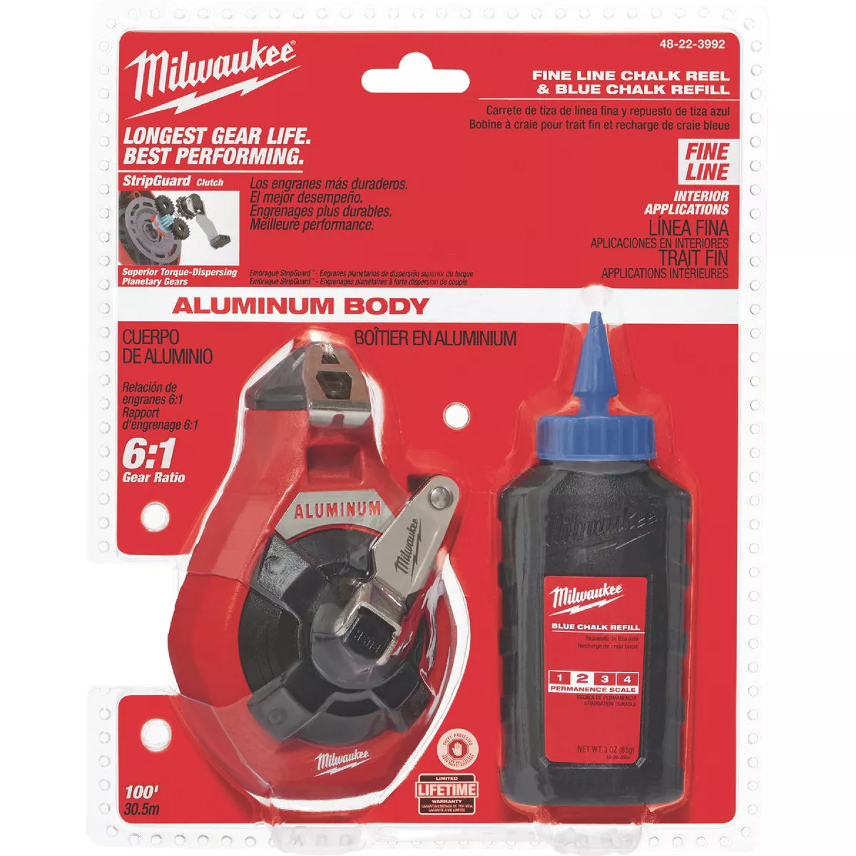 Milwaukee 100 Ft. Fine Chalk Line Reel and Chalk, Blue | True Value ...