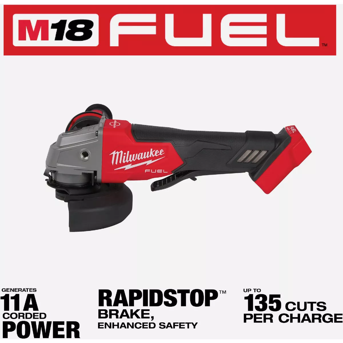 Milwaukee M18 FUEL 4-1/2 In. / 5 In. Brushless Cordless Angle Grinder with Paddle Switch (Tool Only) - photo 9