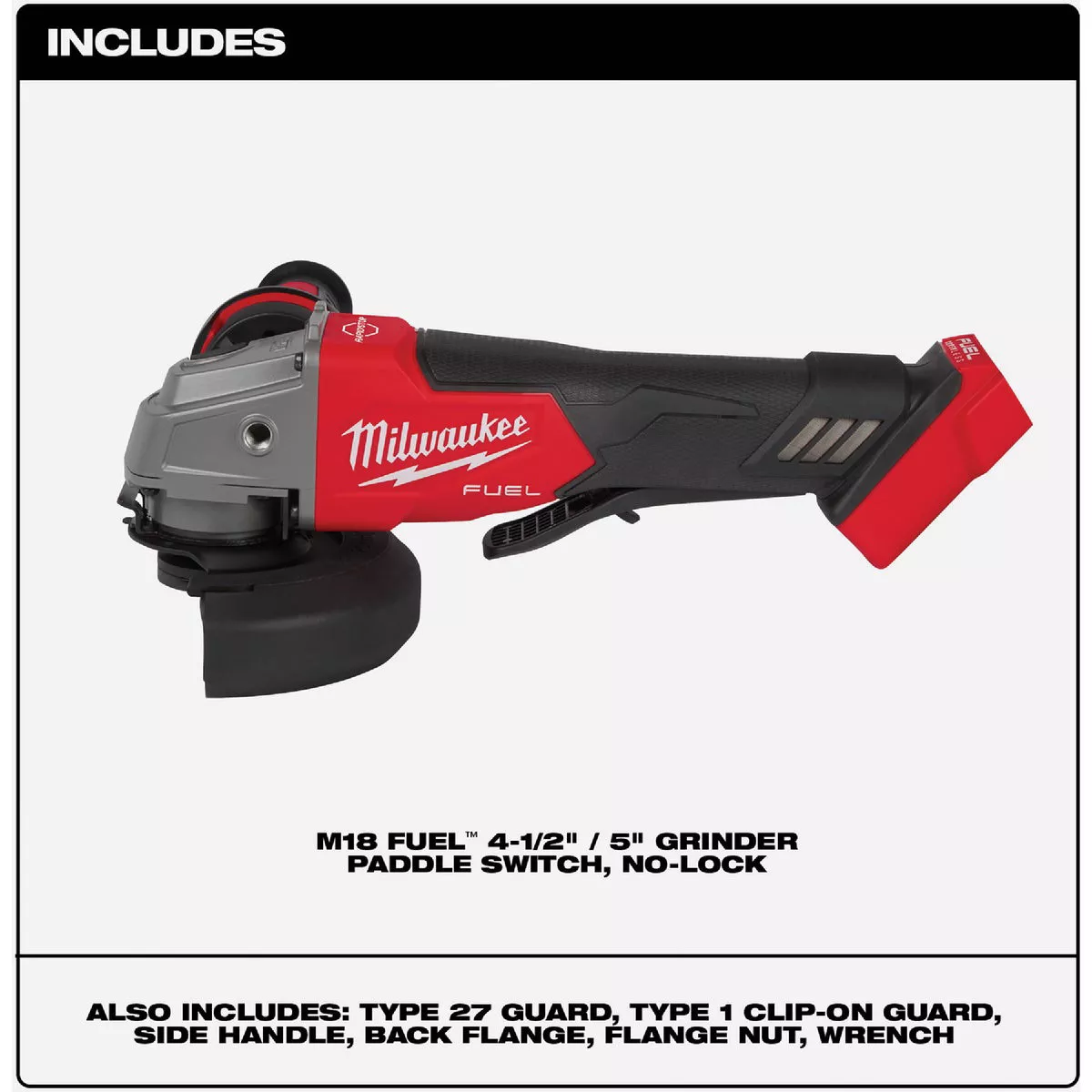 Milwaukee M18 FUEL 4-1/2 In. / 5 In. Brushless Cordless Angle Grinder with Paddle Switch (Tool Only) - photo 10