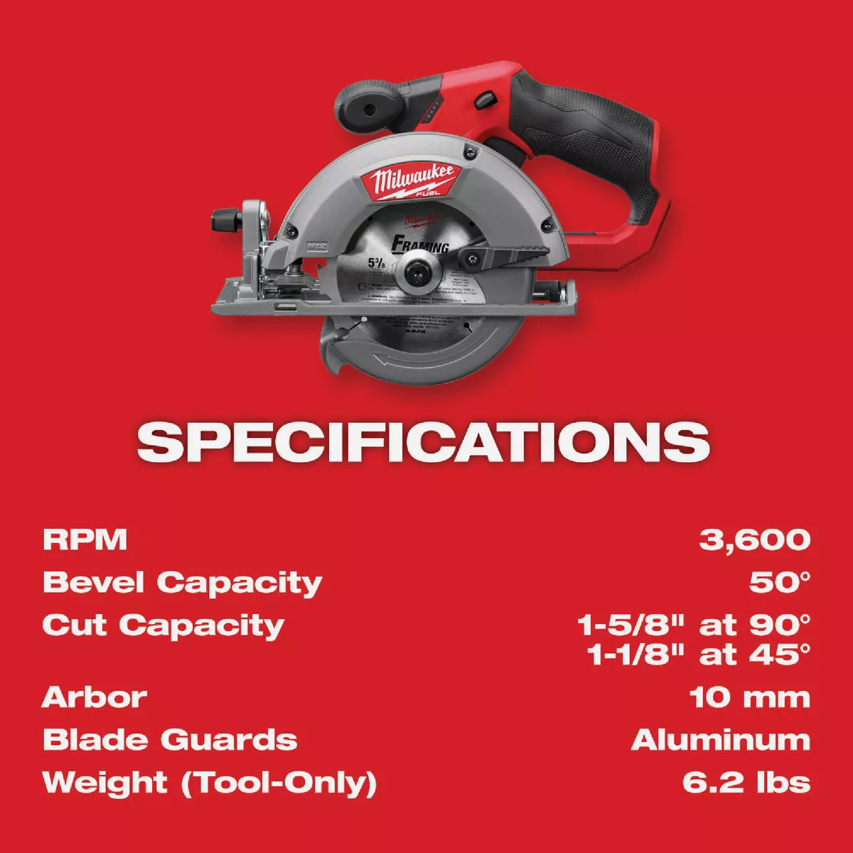 Milwaukee M12 FUEL Brushless 5-3/8 In. Cordless Circular Saw (Tool Only) - photo 3