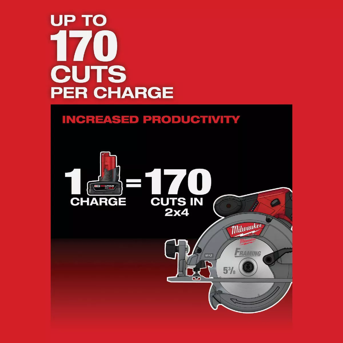 Milwaukee M12 FUEL Brushless 5-3/8 In. Cordless Circular Saw (Tool Only) - photo 5