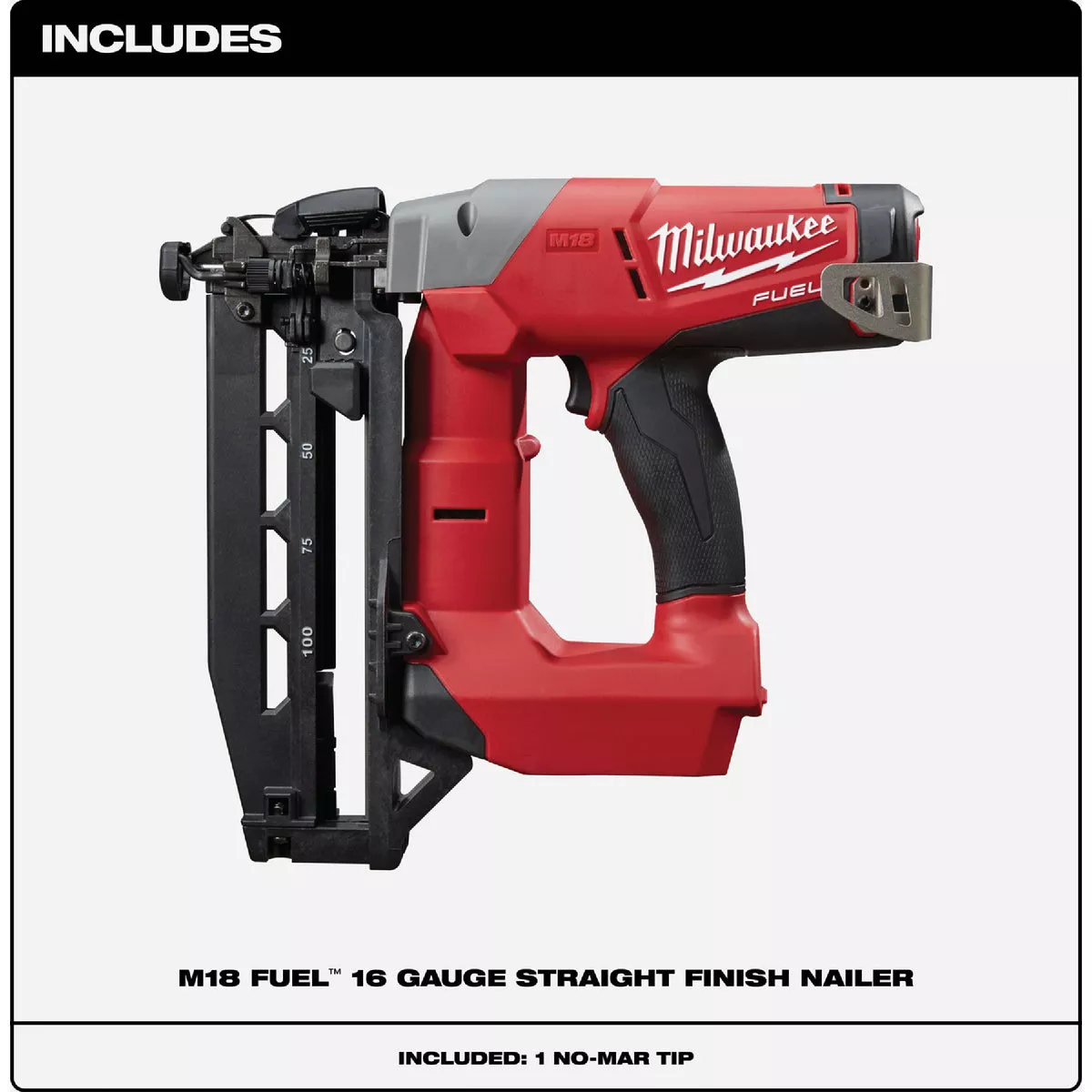 Milwaukee M18 FUEL Brushless 16-Gauge 2-1/2 In. Straight Cordless Finish Nailer (Tool Only) - photo 2