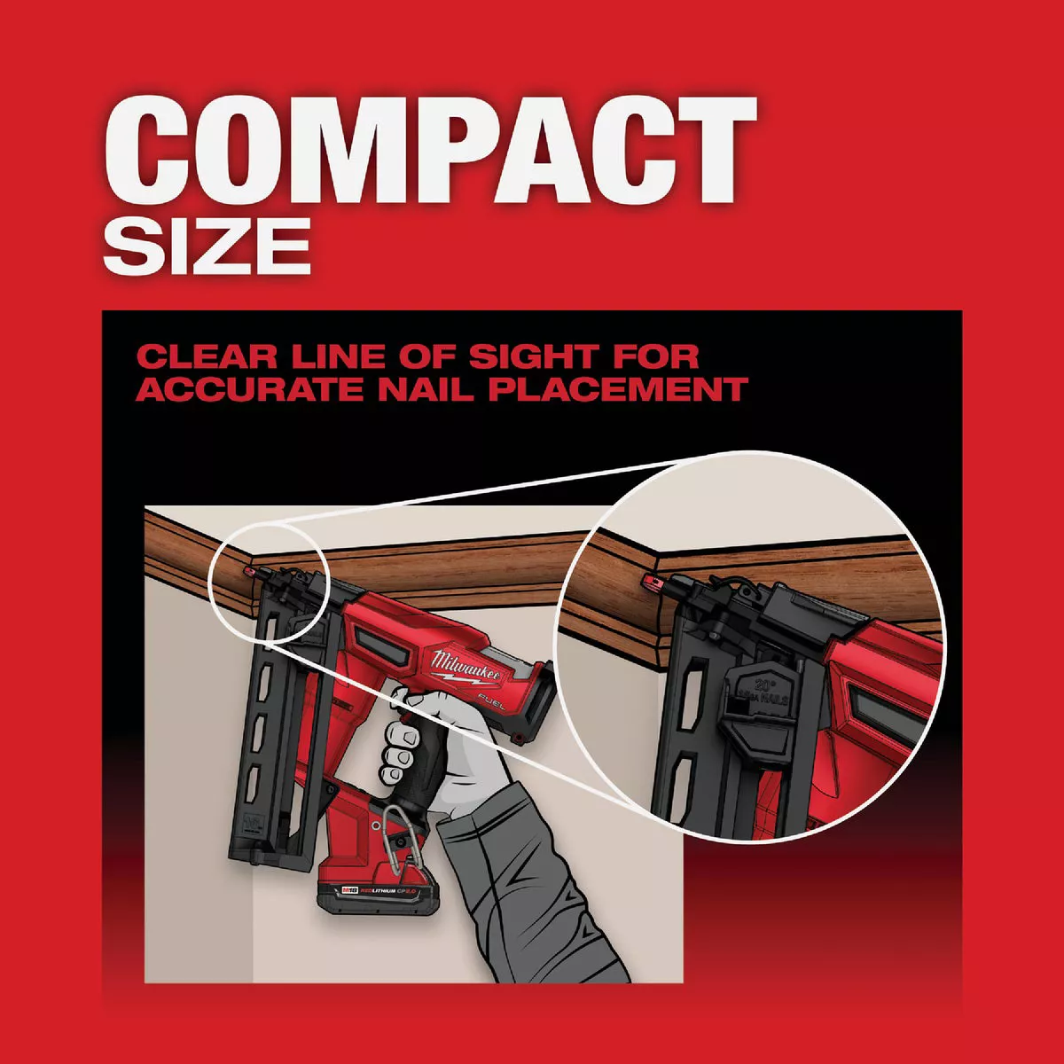 Milwaukee M18 FUEL Brushless 16-Gauge 2-1/2 In. Angled Cordless Finish Nailer (Tool Only) - photo 4