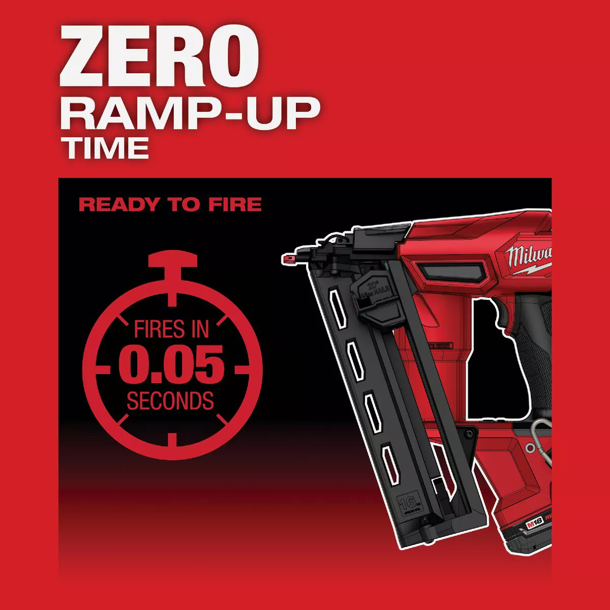 Milwaukee M18 FUEL Brushless 16-Gauge 2-1/2 In. Angled Cordless Finish Nailer (Tool Only) - photo 3