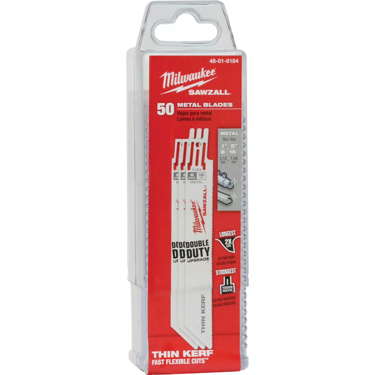Milwaukee SAWZALL 6 In. 18 TPI Metal Reciprocating Saw Blade (50-Pack)