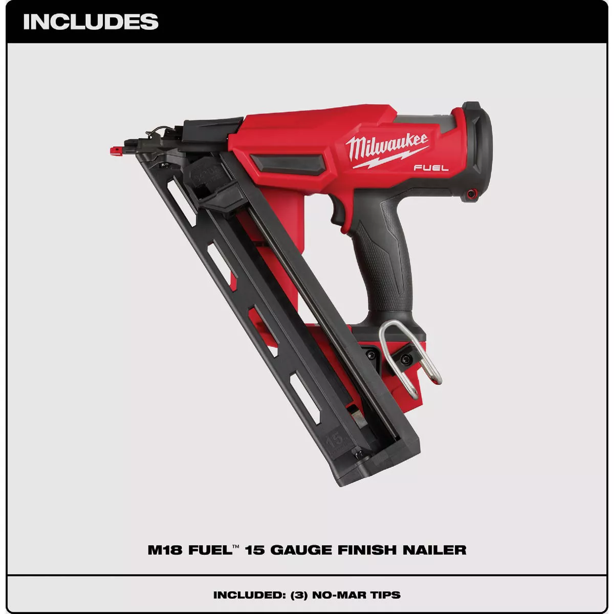 Milwaukee M18 FUEL Brushless 15-Gauge 2-1/2 In. Angled Cordless Finish Nailer (Tool Only) - photo 2