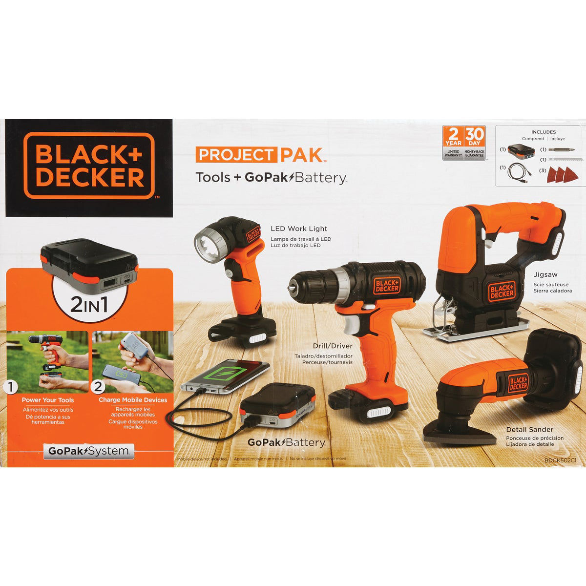 Black and Decker GoPak 4-Tool Combo Kit BDCK502C1 from Black and