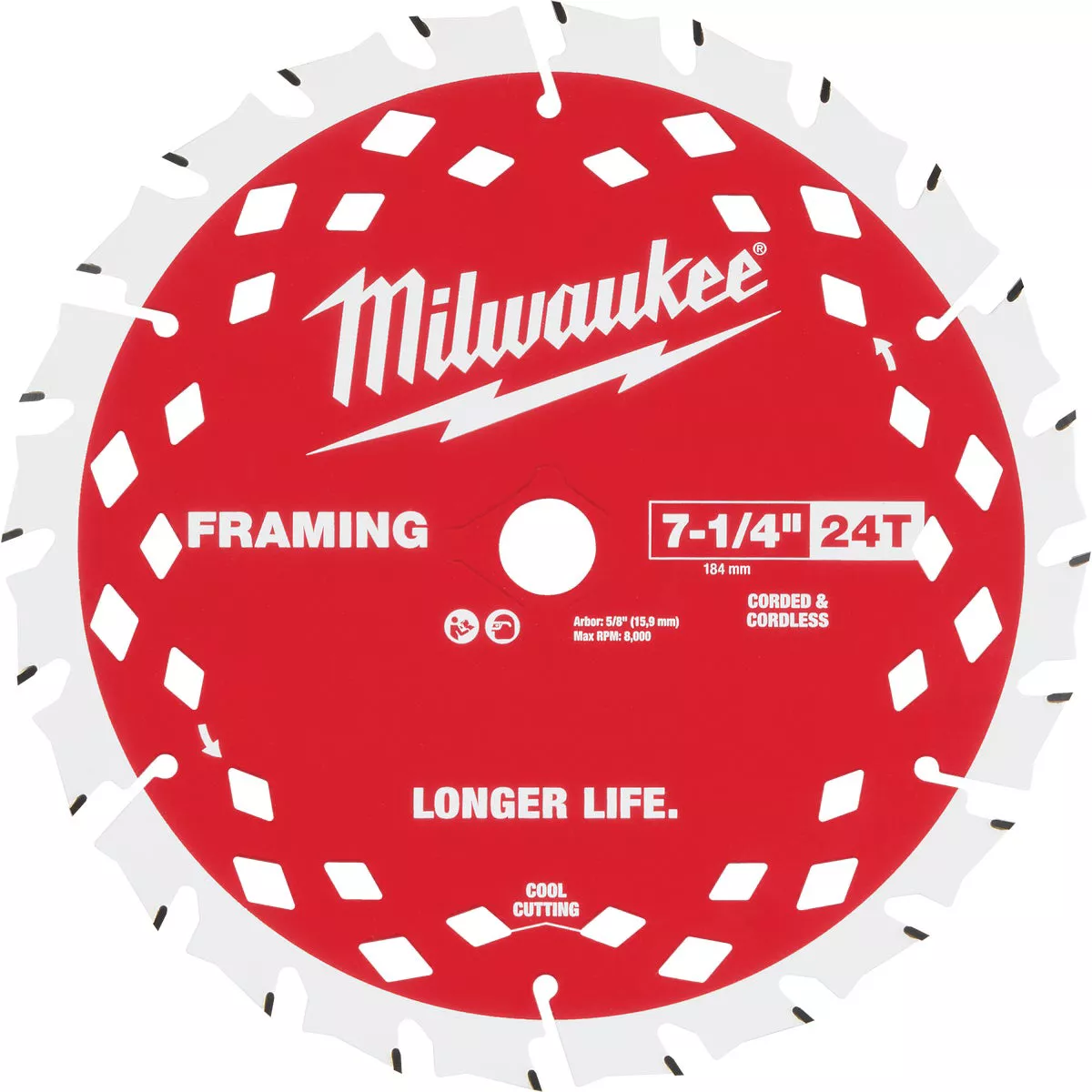 Milwaukee 7-1/4 In. 24-Tooth Framing Circular Saw Blade - photo 3