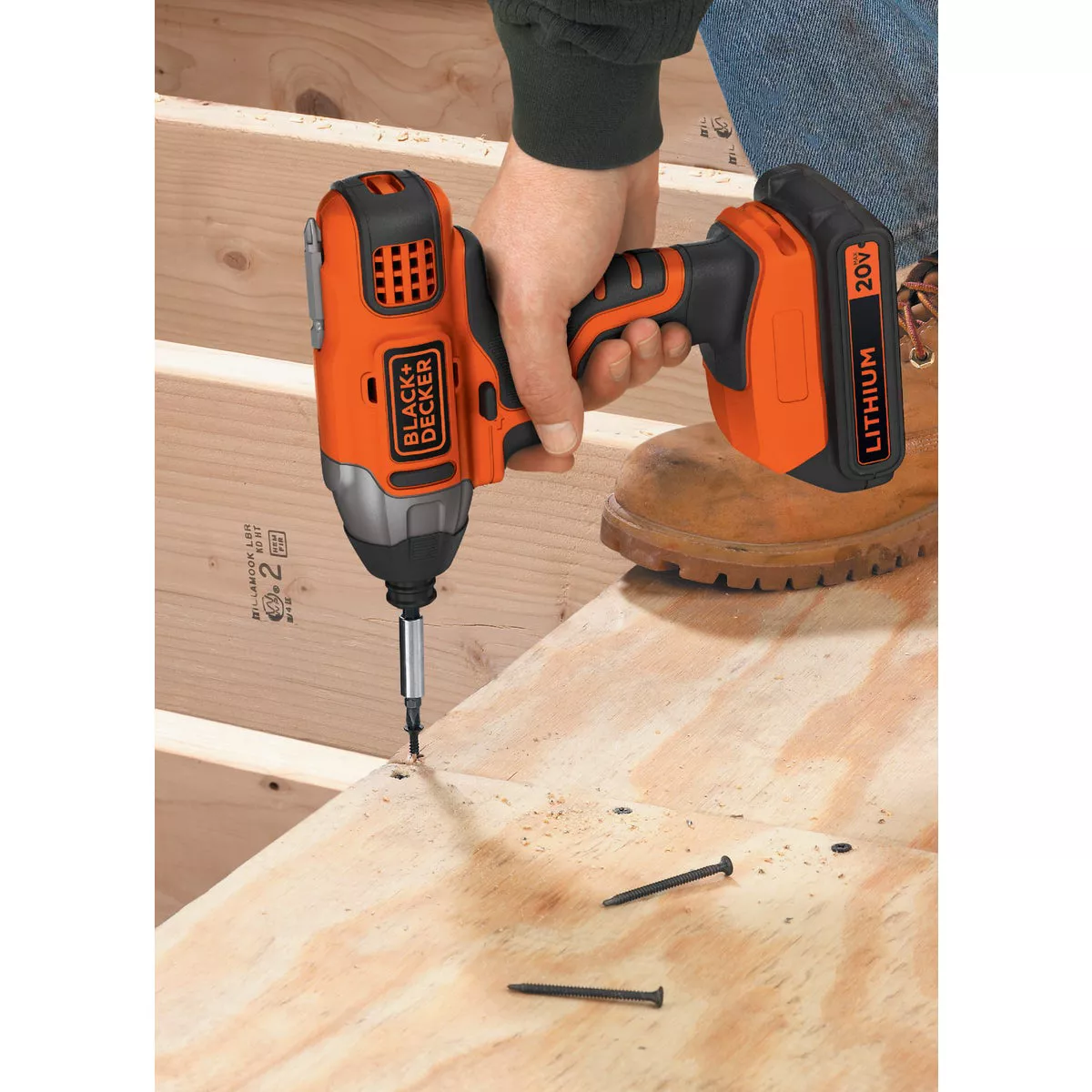 Black & Decker 20V MAX Lithium-Ion 1/4 In. Hex Cordless Impact Driver Kit with 1.5 Ah Battery & Charger - photo 5