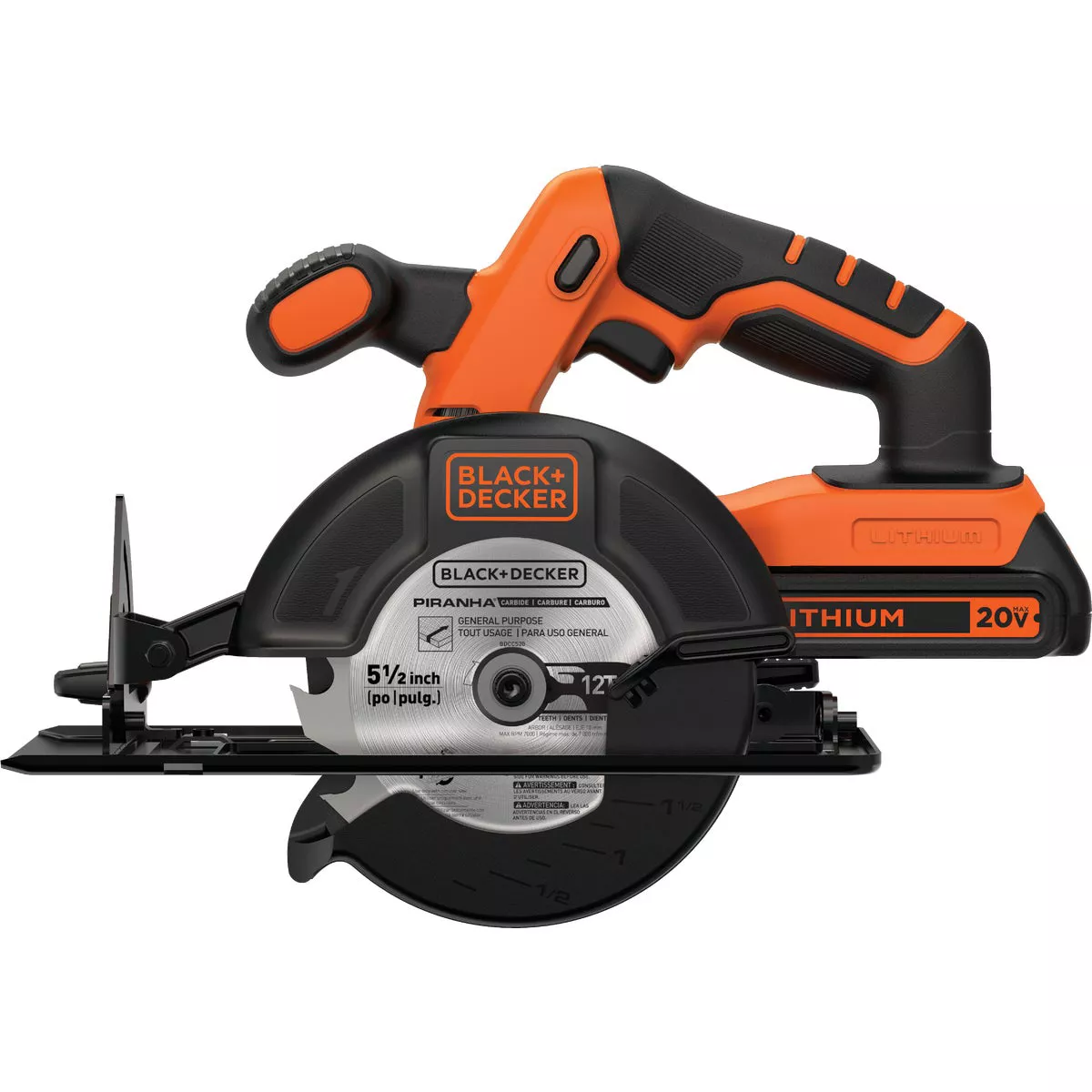 Black & Decker 20 Volt MAX Lithium-Ion 5-1/2 In. Cordless Circular Saw Kit - photo 4