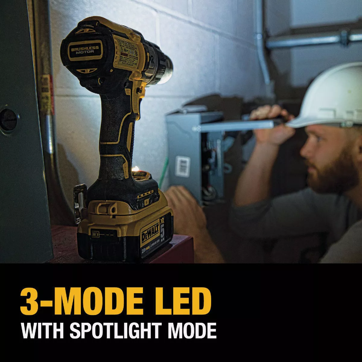 DEWALT 20V MAX XR Brushless 1/2 In. 3-Speed Cordless Hammer Drill Kit with (2) 5.0 Ah Batteries & Charger - photo 4