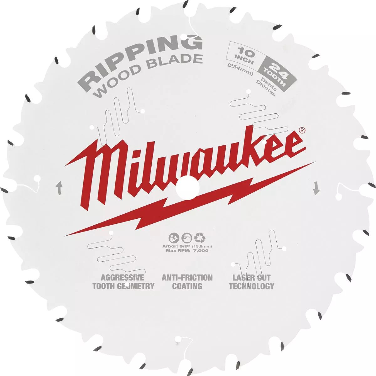 Milwaukee 10 In. 24-Tooth Ripping Circular Saw Blade - photo 6