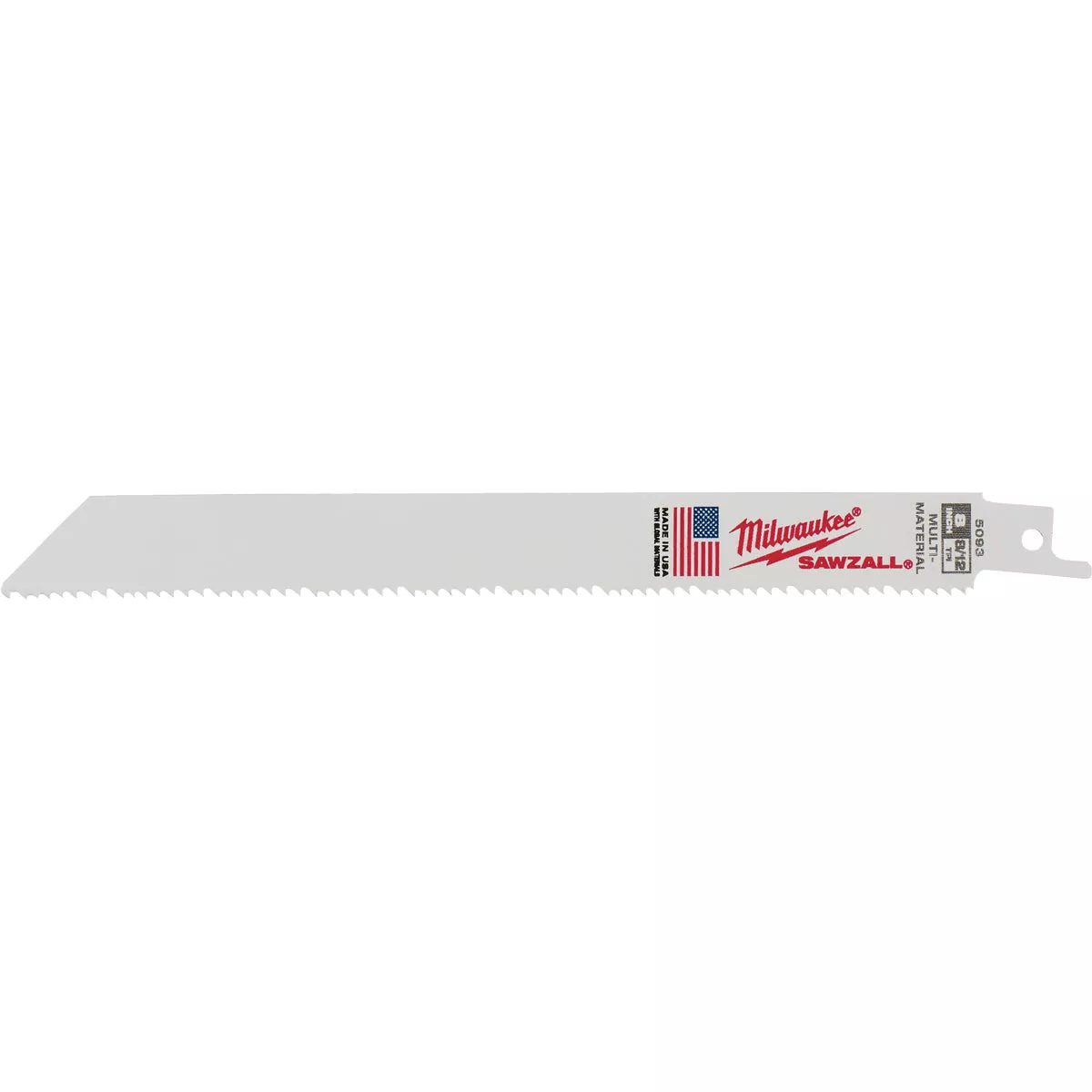 Milwaukee SAWZALL 8 In. 8/12 TPI Multi-Material Reciprocating Saw Blade, Bulk