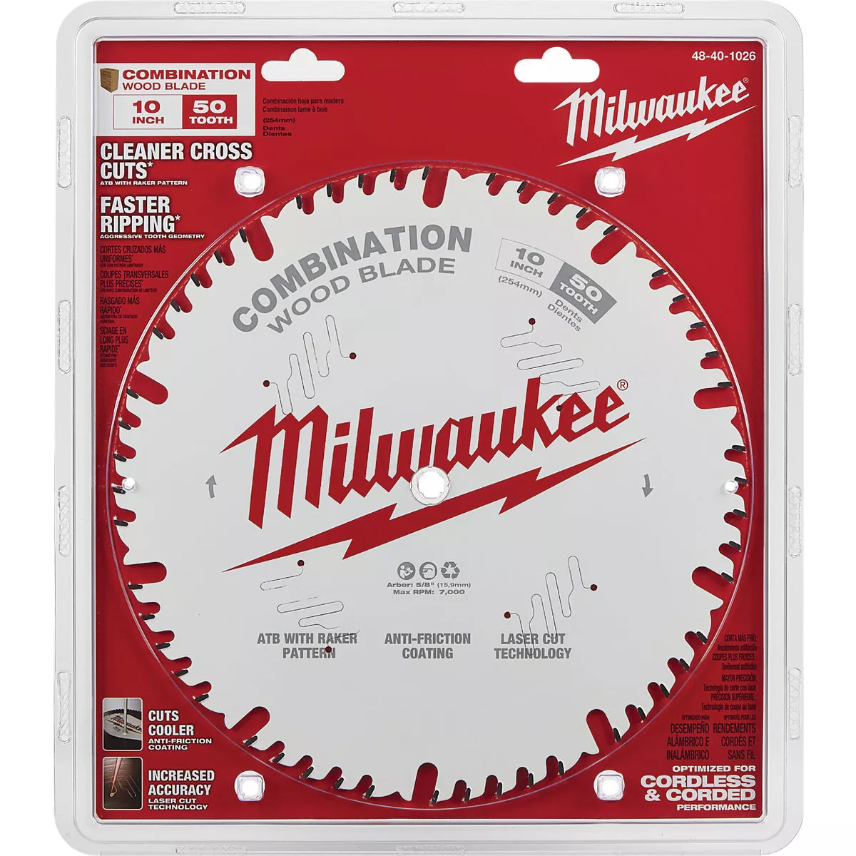 Milwaukee 10 In. 50-Tooth Combination Circular Saw Blade - photo 2