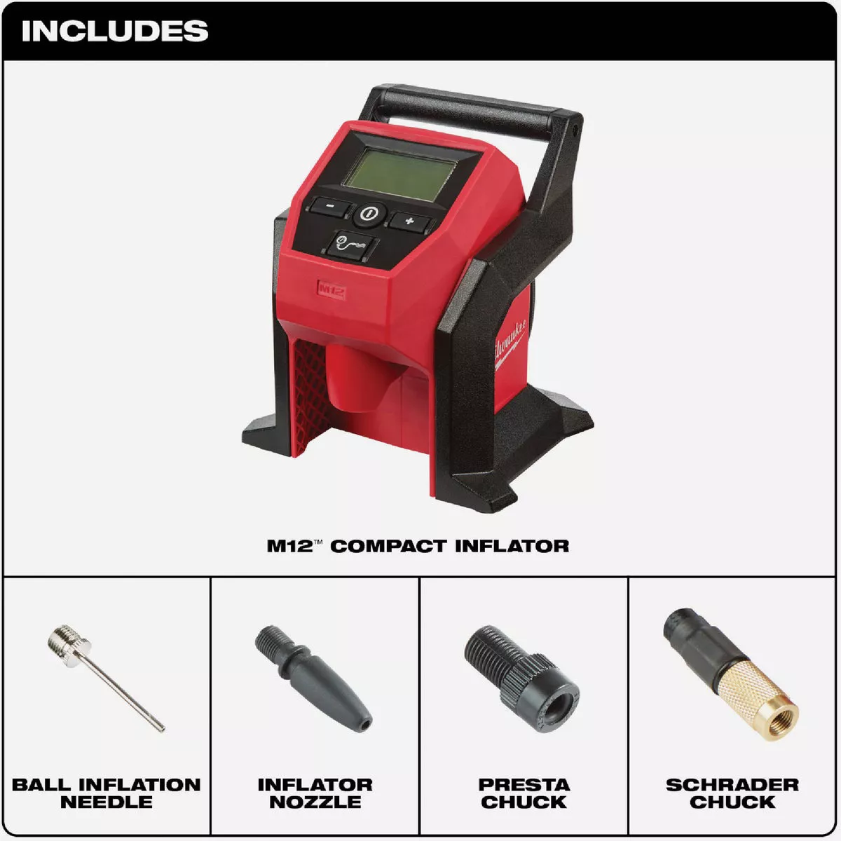Milwaukee M12 12V Lithium-Ion 120 psi Compact Cordless Inflator (Tool Only) - photo 4