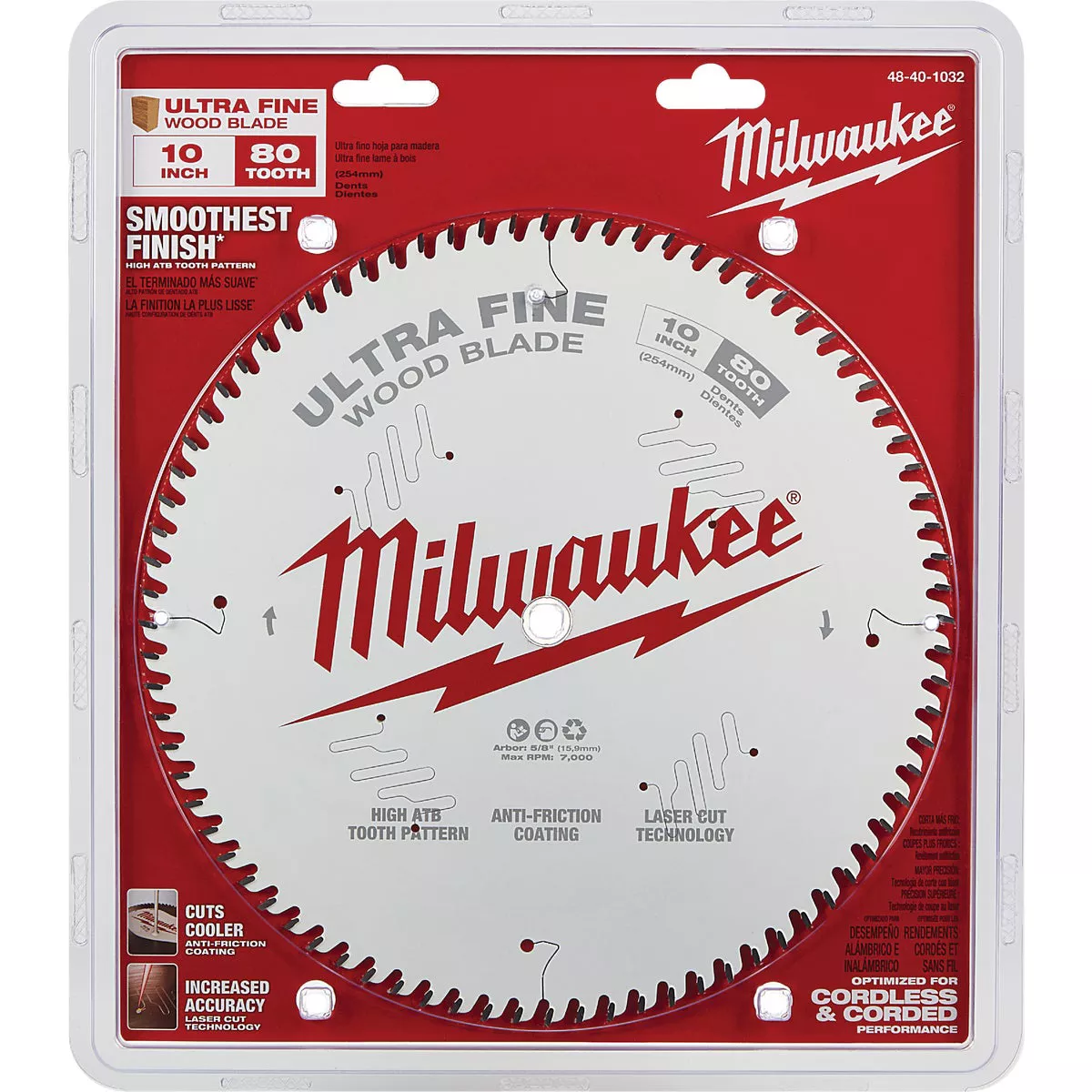 Milwaukee 10 In. 80-Tooth Ultra Fine Finish Circular Saw Blade - photo 5