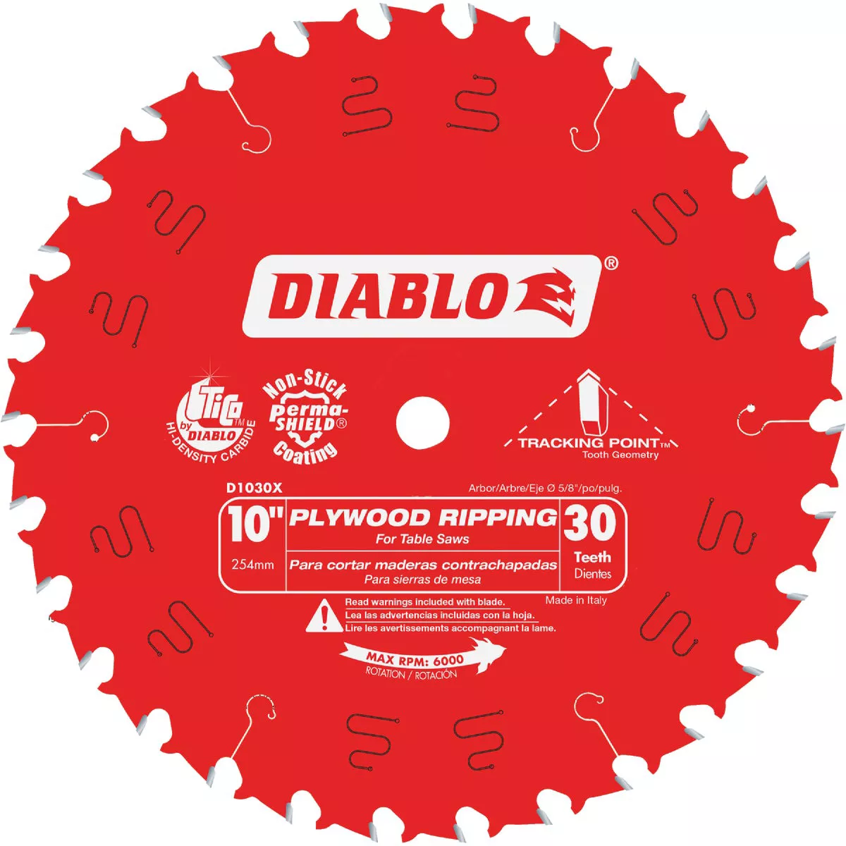 Diablo 10 In. 30-Tooth Plywood Ripping Circular Saw Blade