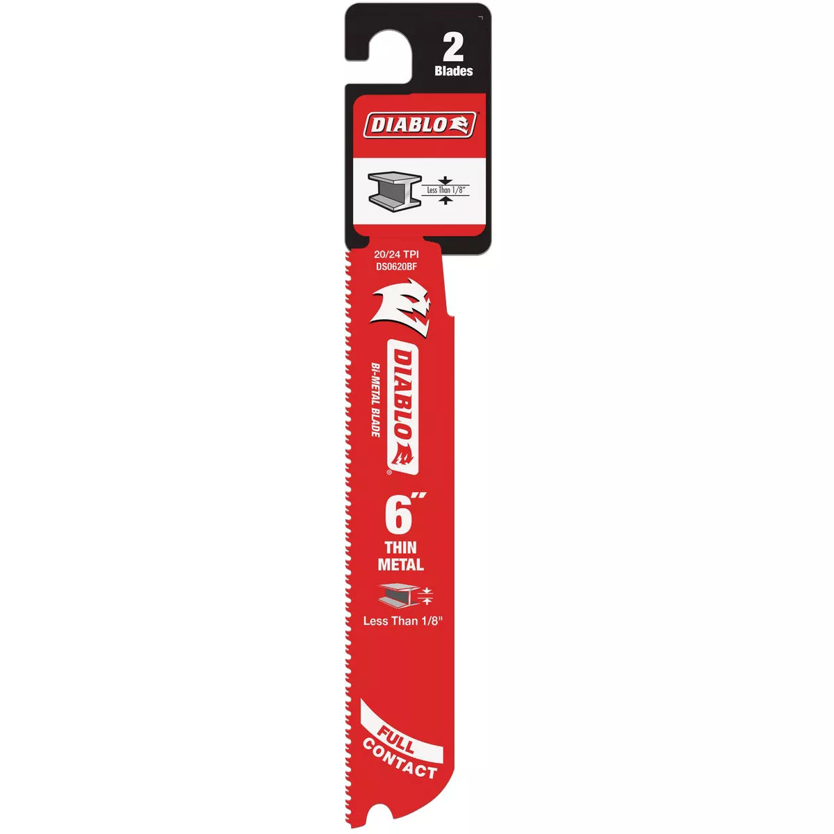 Diablo 6 In. 20/24 TPI Bi-Metal Thin Metal Reciprocating Saw Blade (2-Pack)